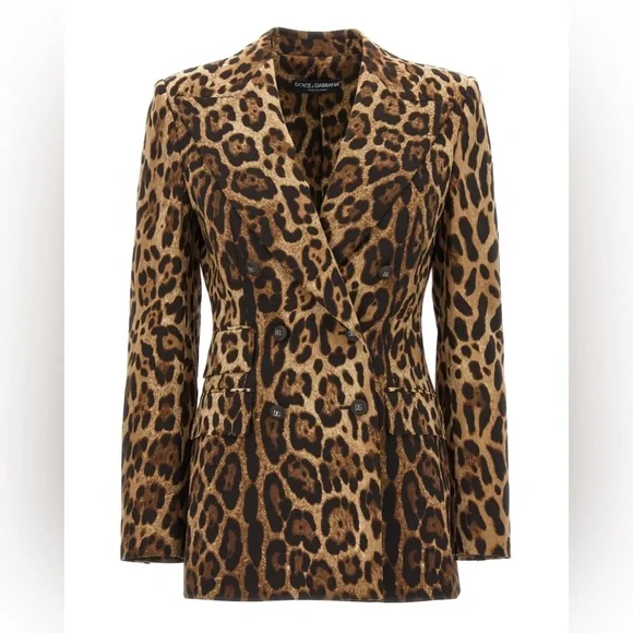 Dolce & Gabbana leopard printed doble breasted jacket size EU 48 NWT - Picture 4 of 7